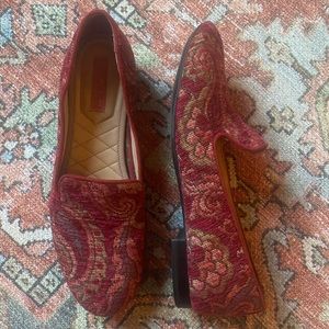 Issac Mizrahi Textile & Leather Loafers